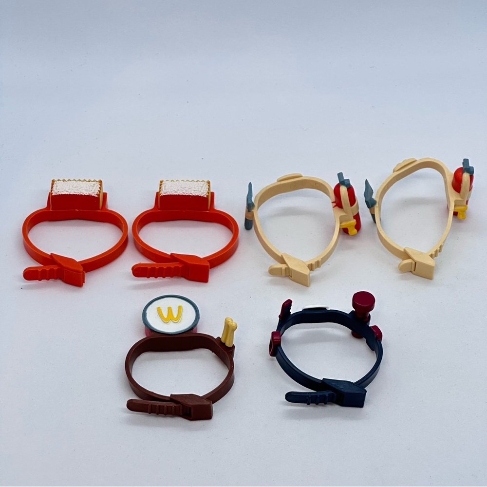 VTG 1988 Lot/8 McDonalds Chicken McNugget (Nugget) Buddies w/(7) Hats (6) Belts - Picture 9 of 10